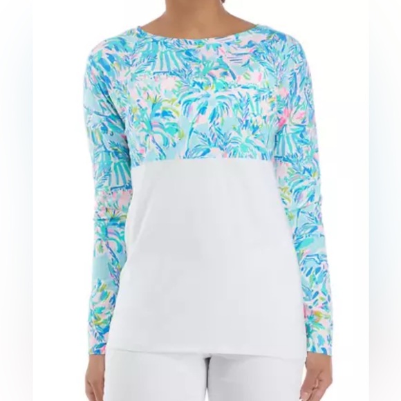 T-shirt Lilly Pulitzer Keria Multicolore Floral XXS - 95% Coton - Neuf Avec étiquettes